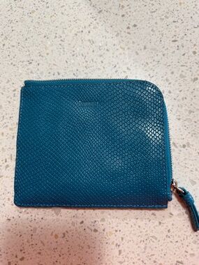 Hammitt Teal Textured Zip Wallet